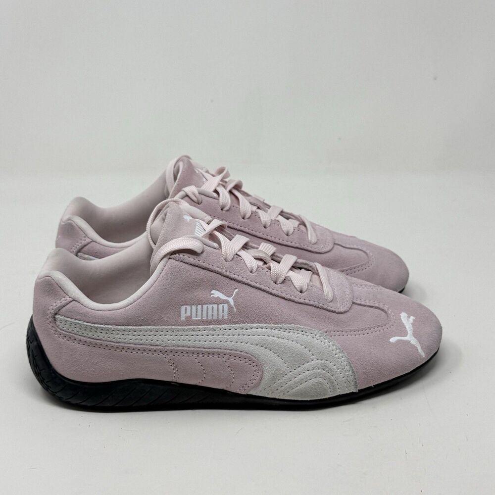 Puma Speedcat OG Shoes Womens 7 Pink White Suede Hipster Preppy Retro Sneakers
